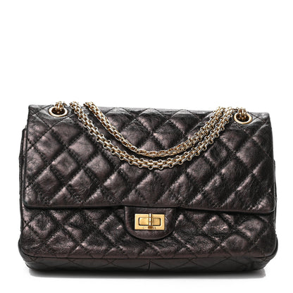 Chanel Metallic Aged Calfskin Quilted 2.55 Reissue 226 Flap Brown 1 of 8