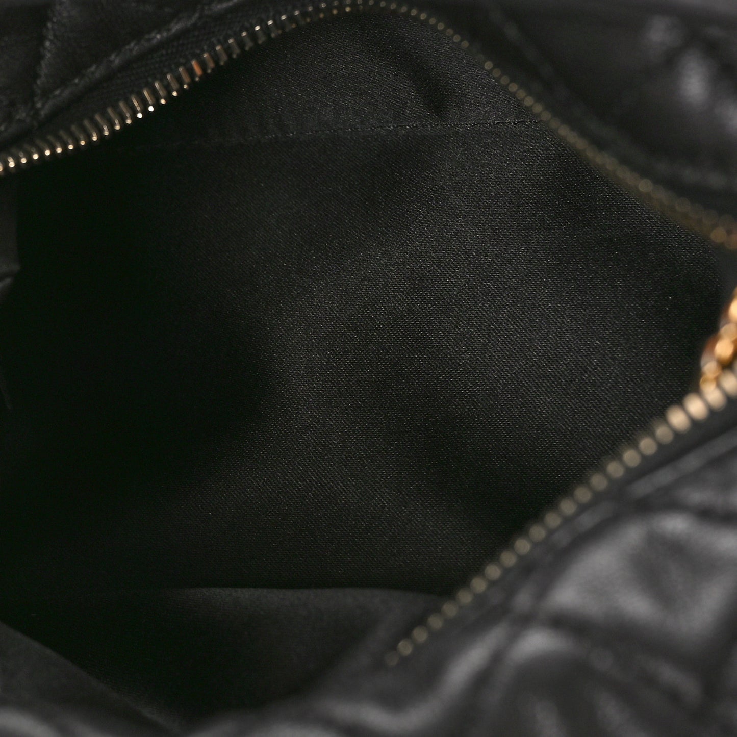 Lambskin Quilted Small Hobo Black