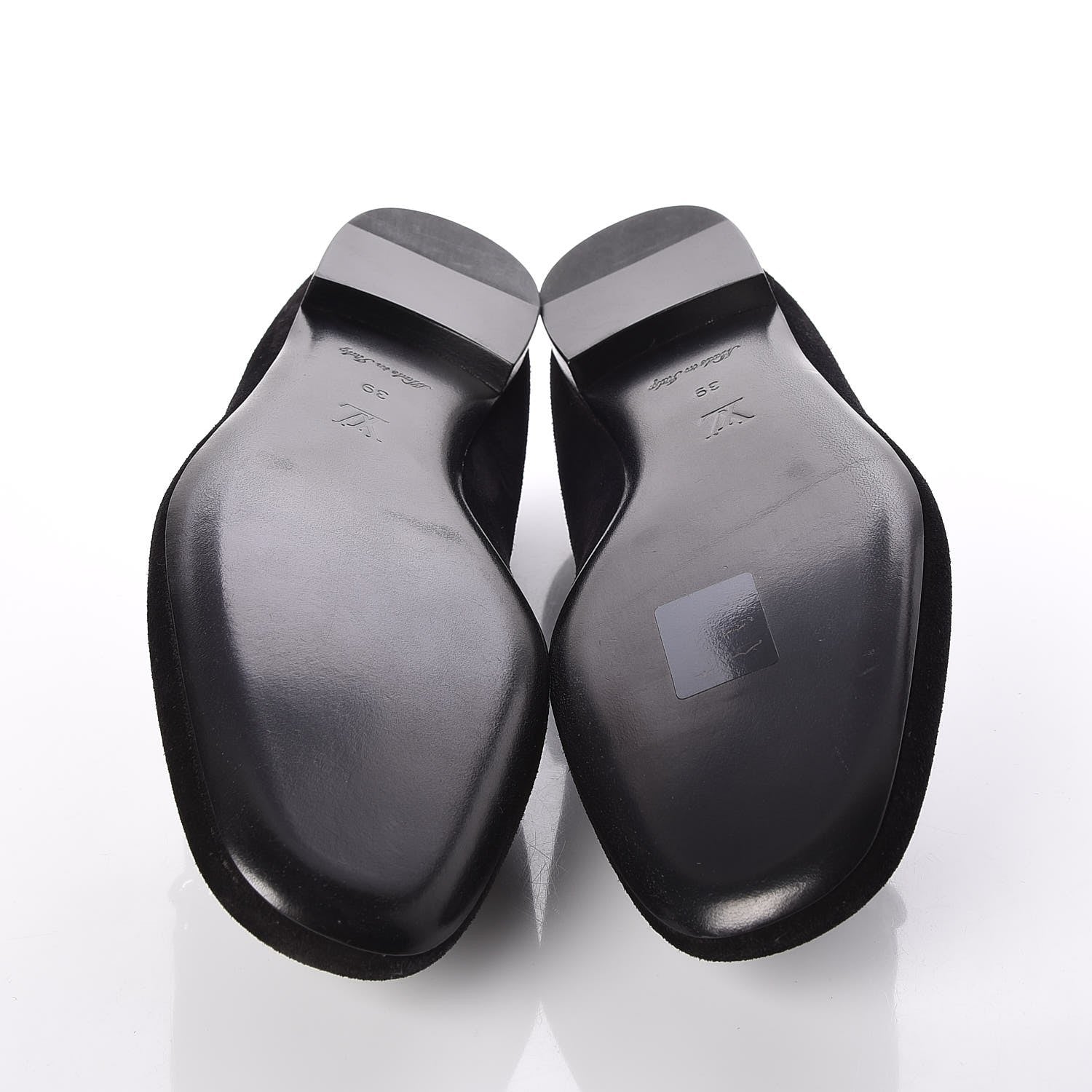 Louis Vuitton Suede Schoolgirl Flat Slippers 39 Black 5 of 8