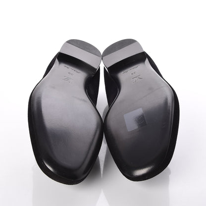 Louis Vuitton Suede Schoolgirl Flat Slippers 39 Black 5 of 8