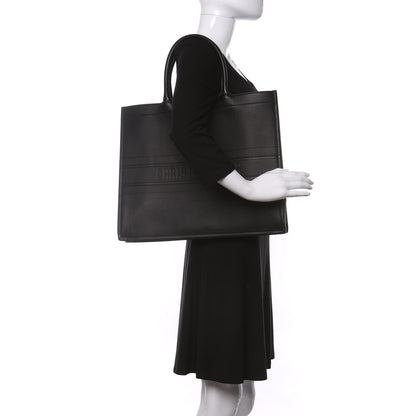 Christian Dior Calfskin Embossed Large Book Tote Black 1 of 8