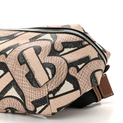 Burberry E-Canvas Monogram Medium Sonny Bum Bag Dark Beige 9 of 9