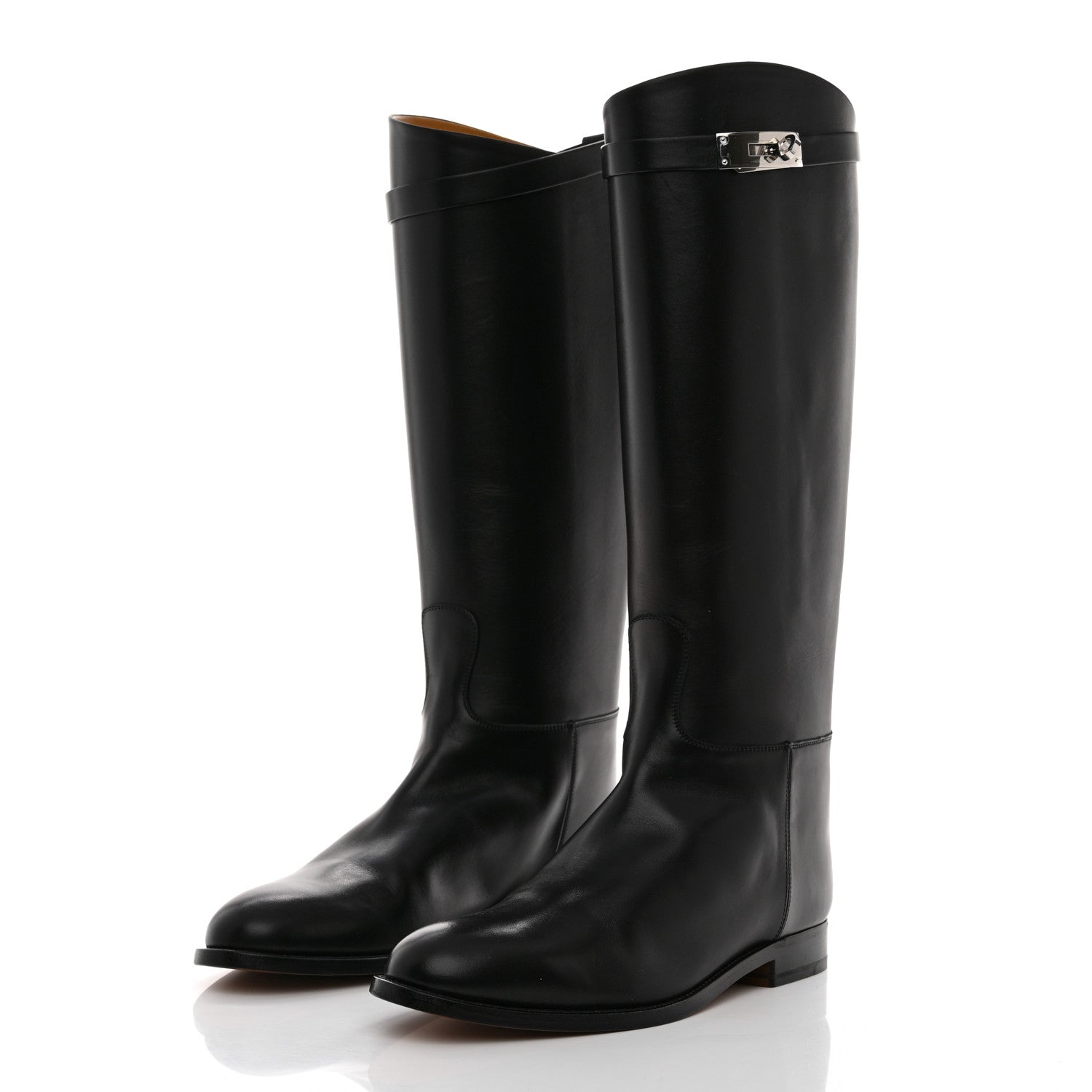 Hermes Box Kelly Jumping Boots 40 Black 3 of 8