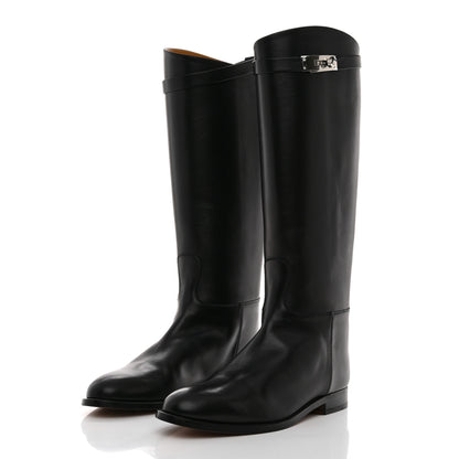 Hermes Box Kelly Jumping Boots 40 Black 3 of 8