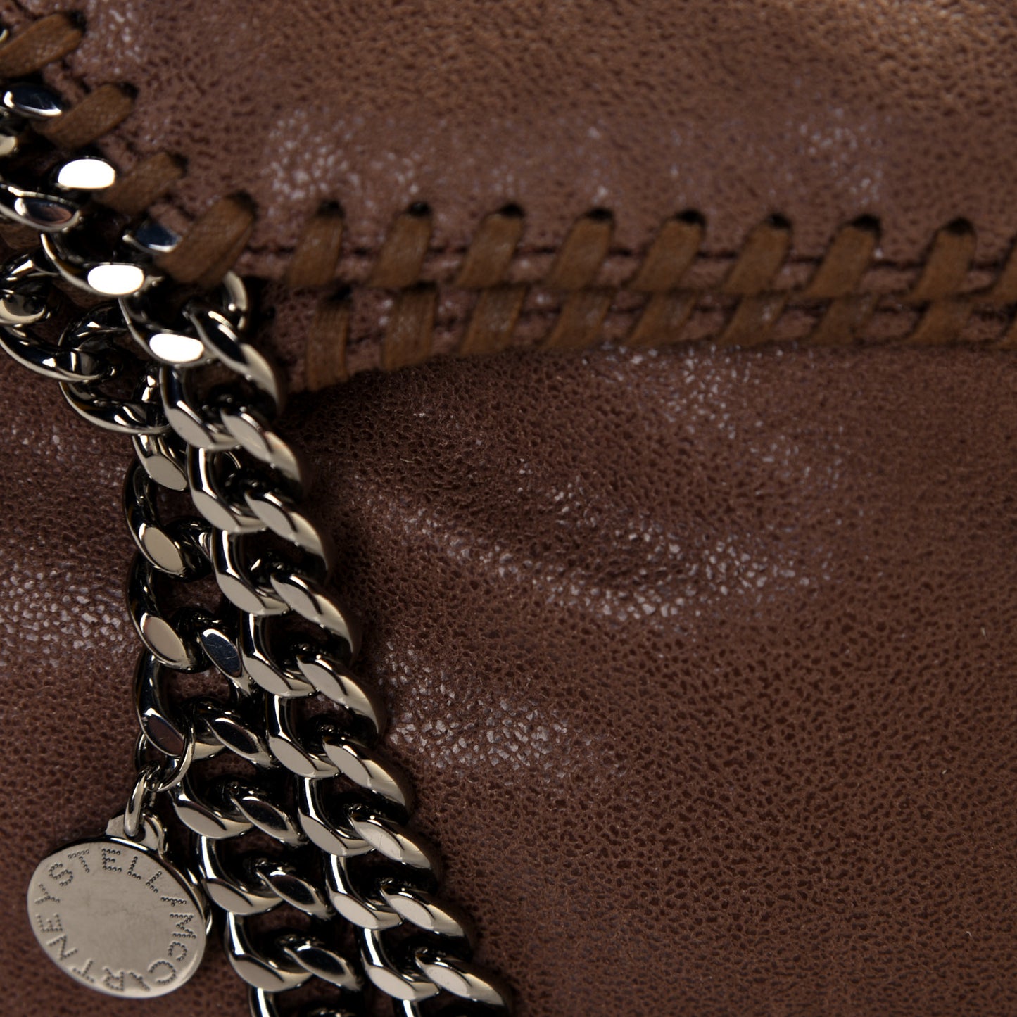 Shaggy Deer Mini Falabella Fold Over Tote Taupe
