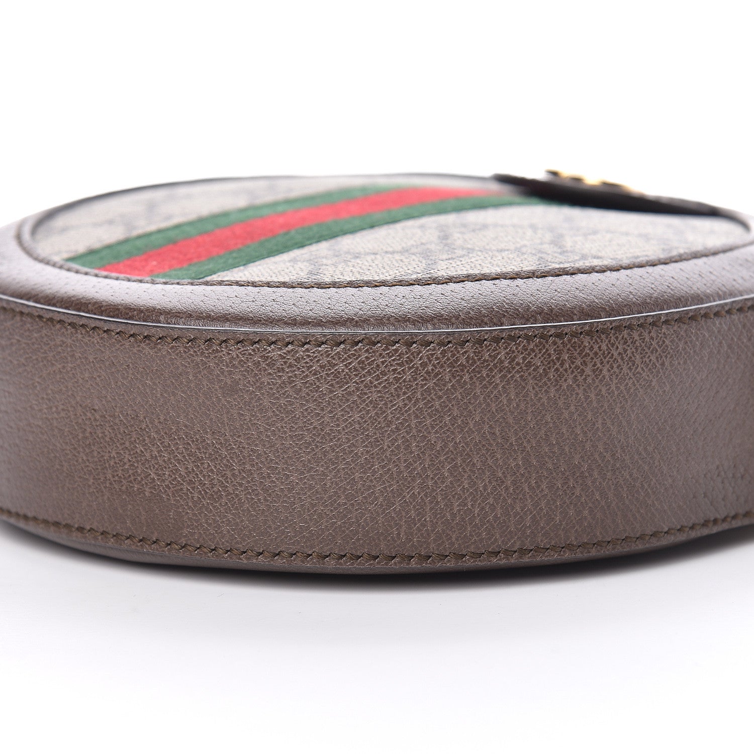 Gucci GG Supreme Monogram Web Mini Ophidia Round Shoulder Bag Brown 11 of 12