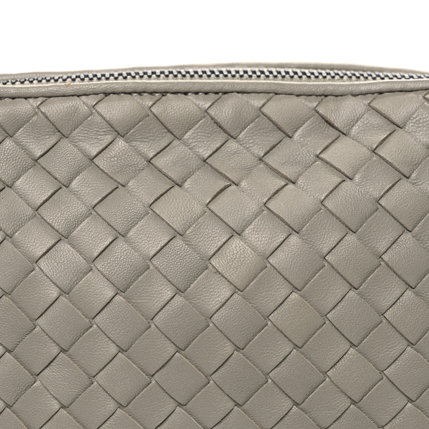 Nappa Intrecciato Nodini Crossbody Messenger Steel