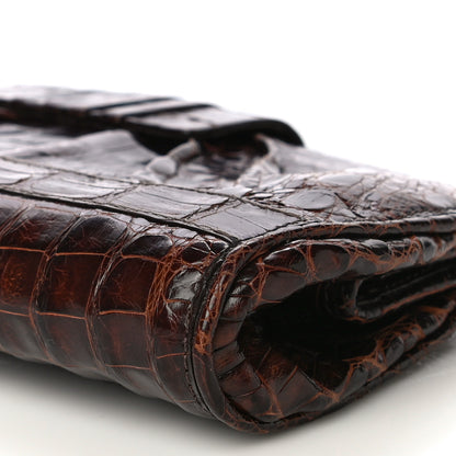 Nancy Gonzalez Crocodile Clutch Brown 10 of 26