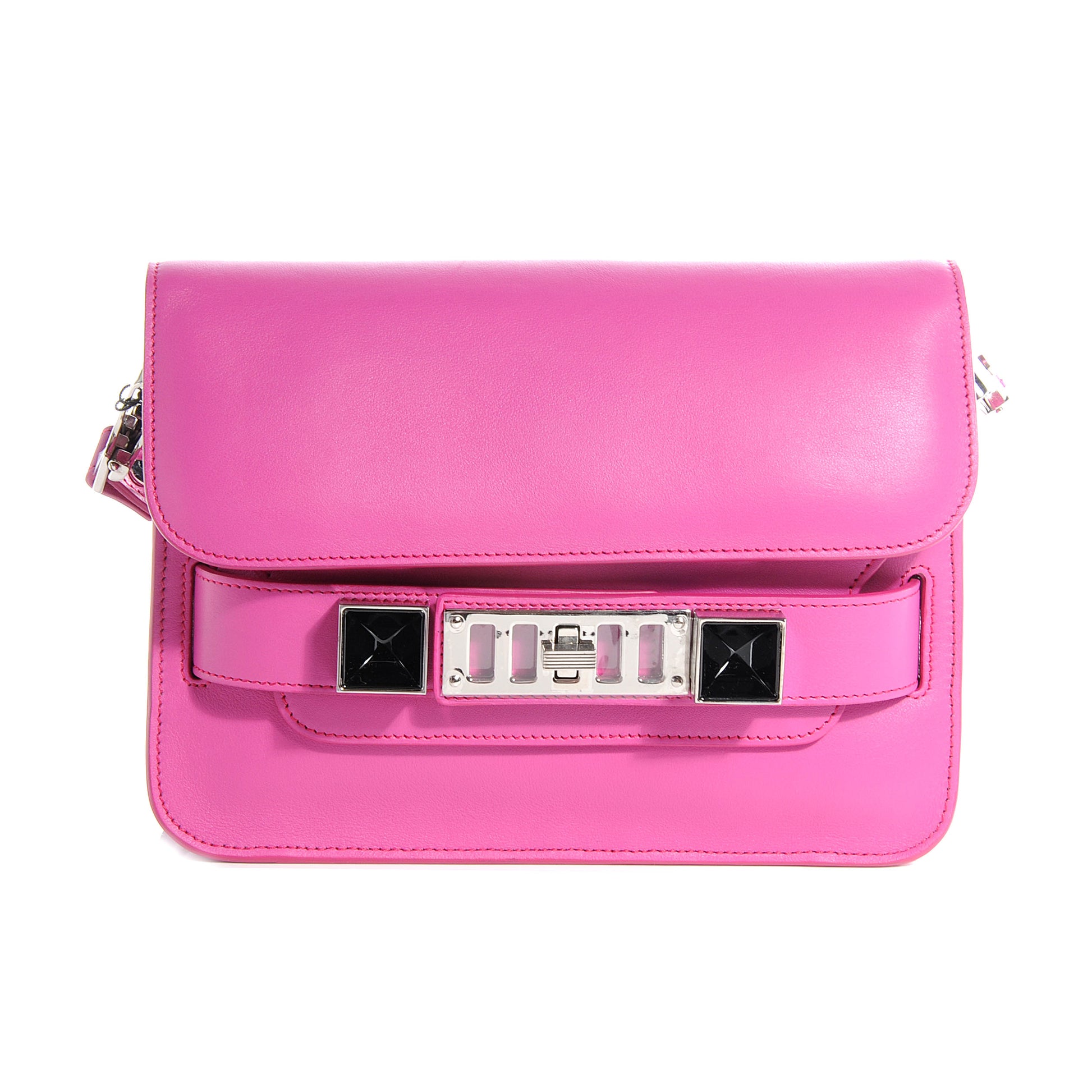 Proenza Schouler Leather Mini PS11 Classic Shoulder Bag Fuschia 1 of 8