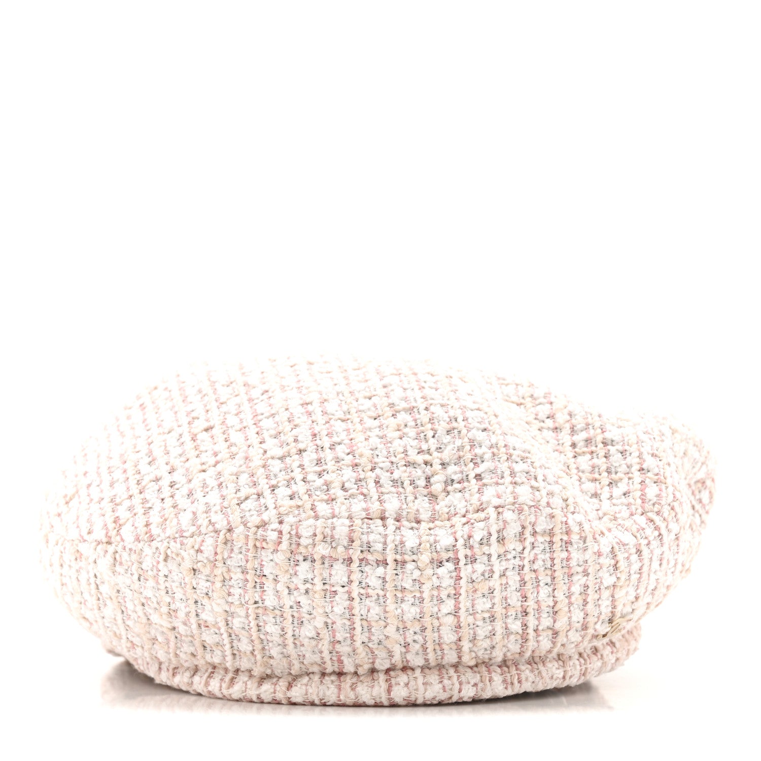 Chanel Cotton Tweed Newsboy Hat M Pink Ecru 5 of 10