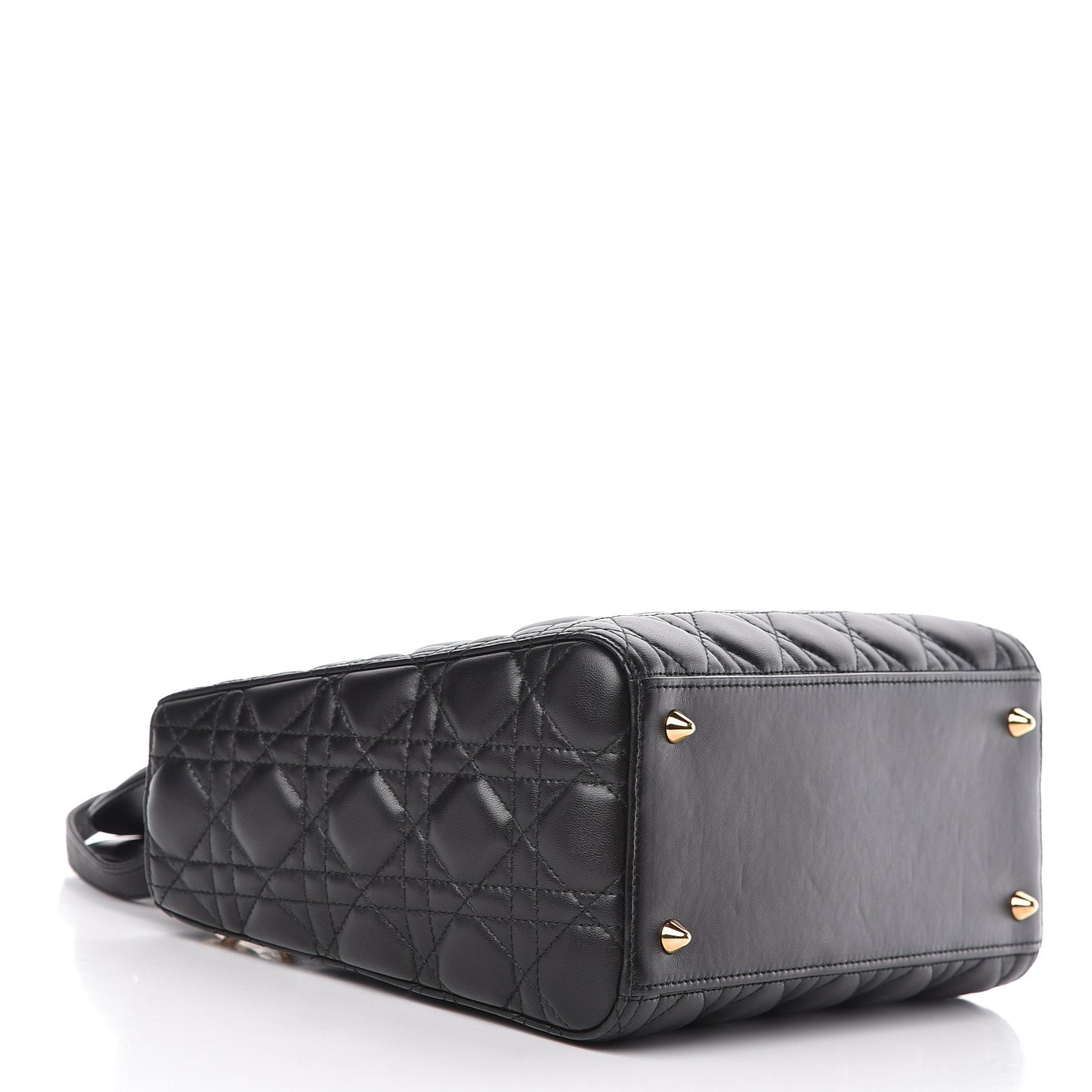 Lambskin Cannage Medium Lady Dior Black