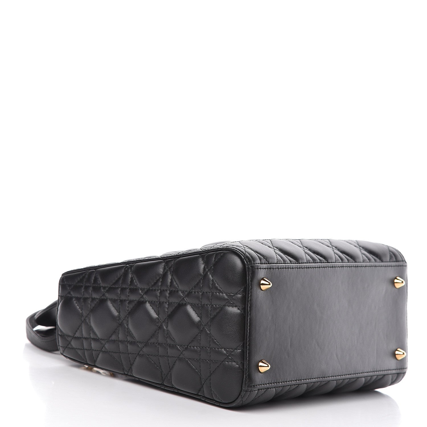 Christian Dior Lambskin Cannage Medium Lady Dior Black 4 of 11