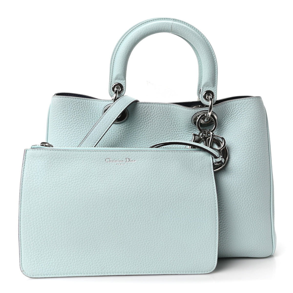Bullcalf Medium Diorissimo Tote Light Blue