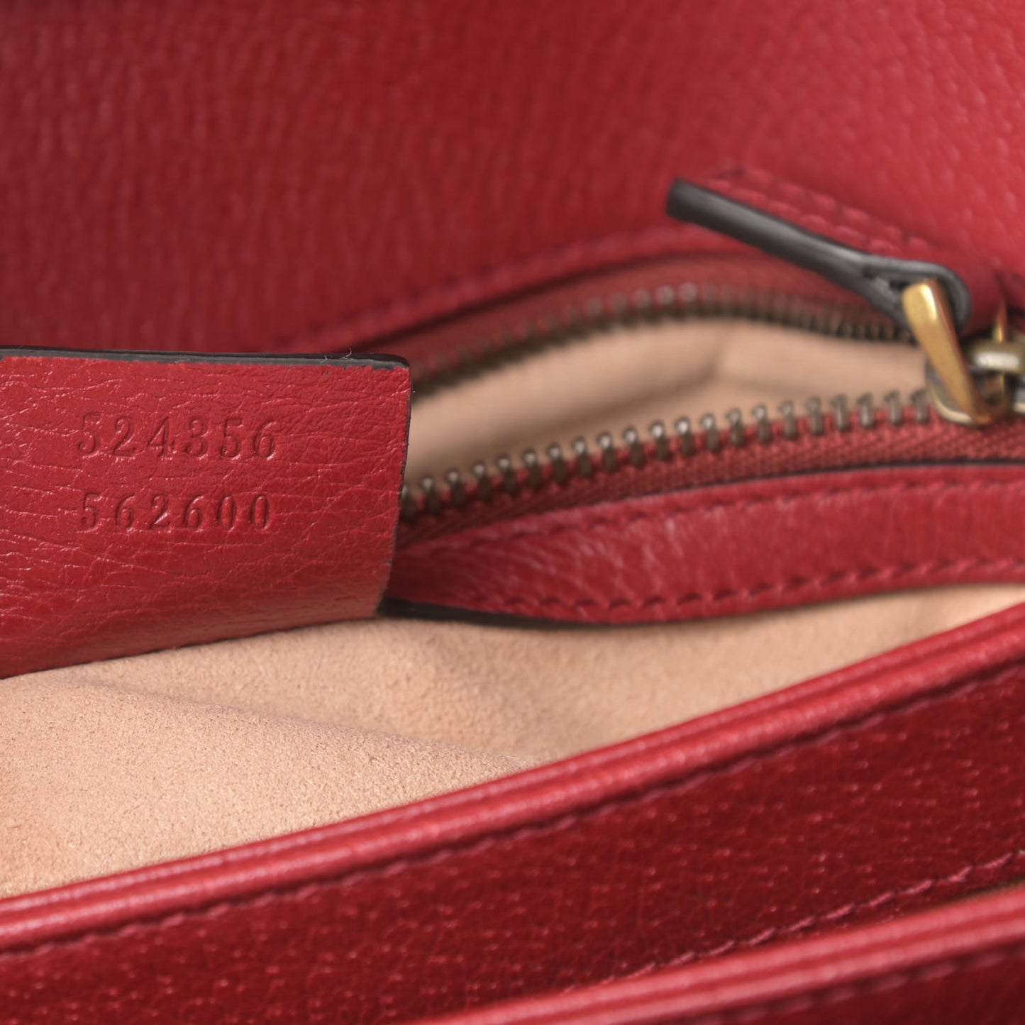GG Supreme Monogram Medium Queen Margaret Shoulder Bag Red