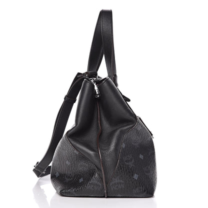 MCM Visetos Large Tote Black 16 of 17