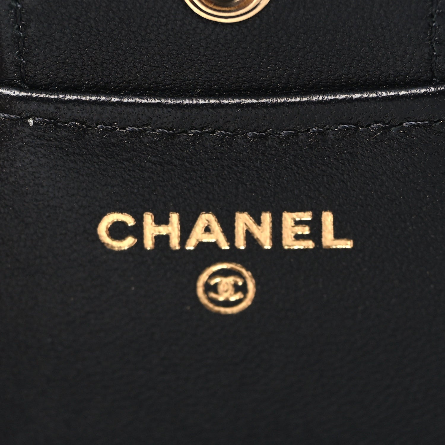 Chanel Lambskin Quilted Top Handle Flap Coin Purse With Chain Black 7 of 11