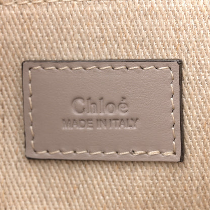 Chloe Cotton Calfskin Medium Woody Ribbon Tote Musk Grey 6 of 9