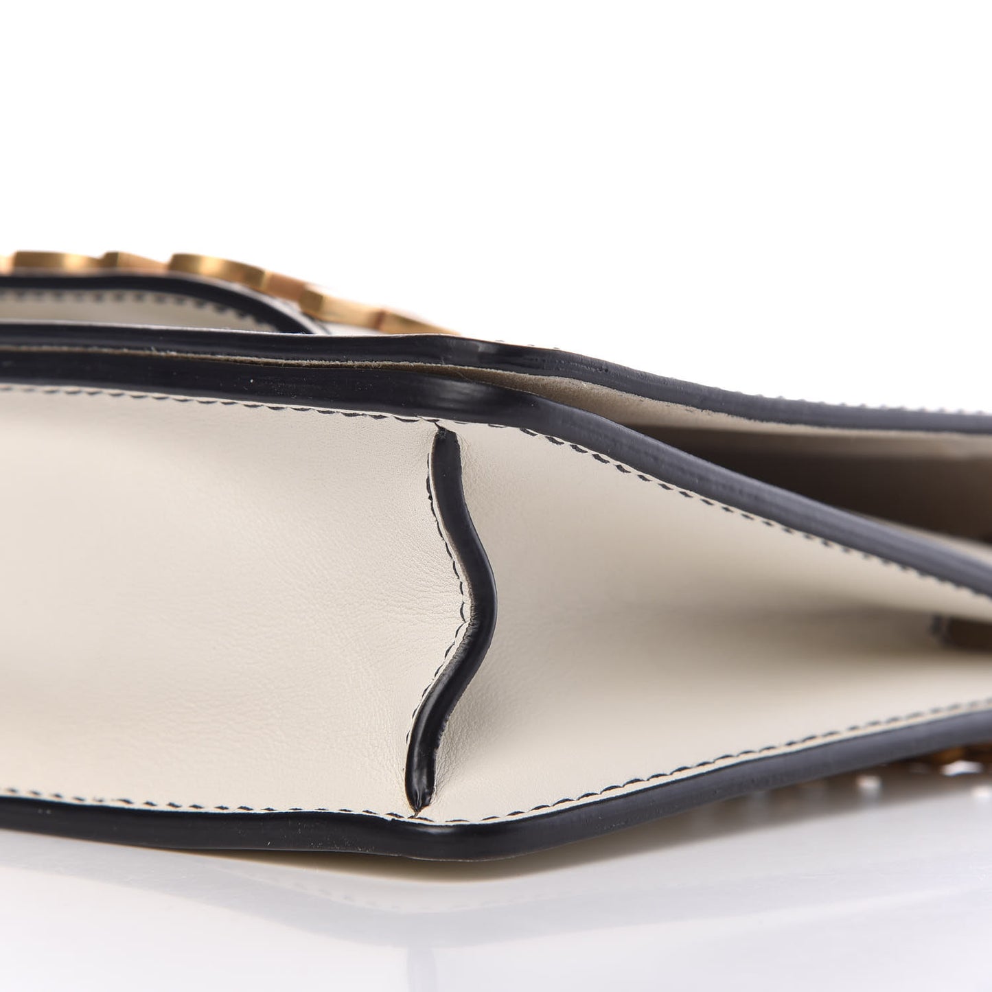 Calfskin J'Adior Chain Flap Bag Off White