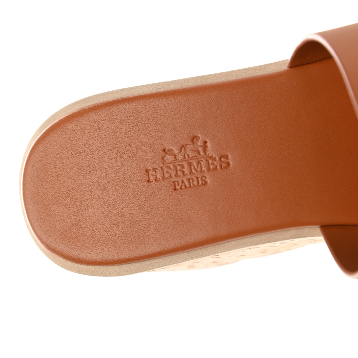 Calfskin Cork Eze 30 Sandals 37 Marron Glaise
