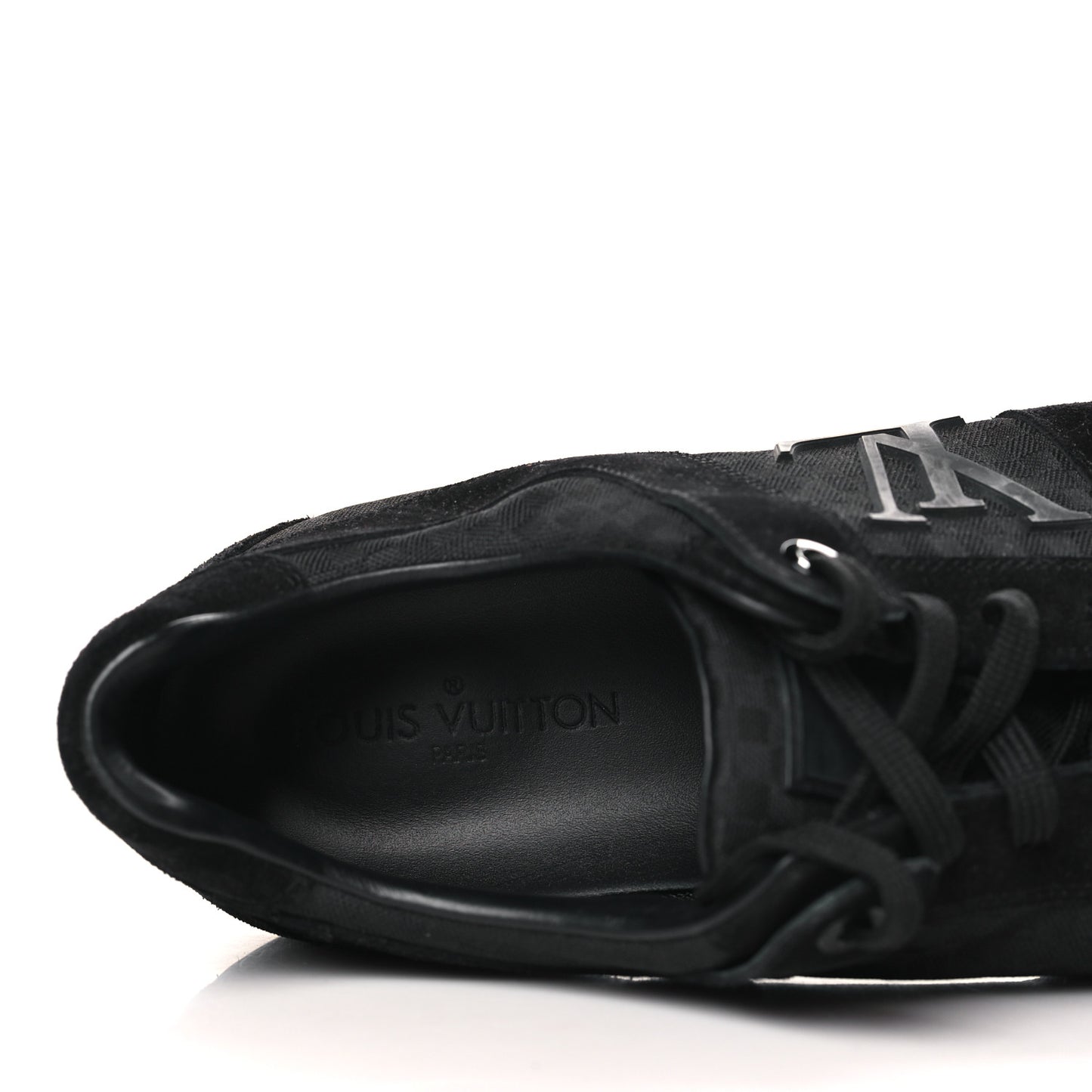 Suede Mini Damier Vibes Sneakers 8.5 Black