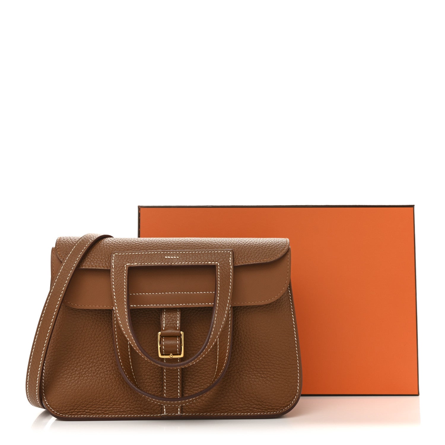 Hermes Taurillon Clemence Halzan 25 Gold 12 of 12
