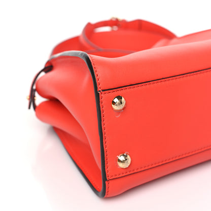 Fendi Vitello Seta Suede FF Mini Peekaboo Iconic Satchel Tulipano Miele Moro 9 of 11