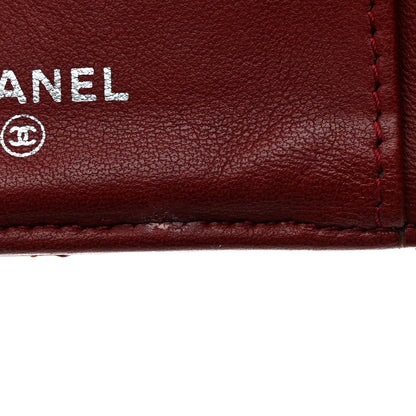 Chanel Lambskin Quilted Yen Wallet Orange 18 of 18