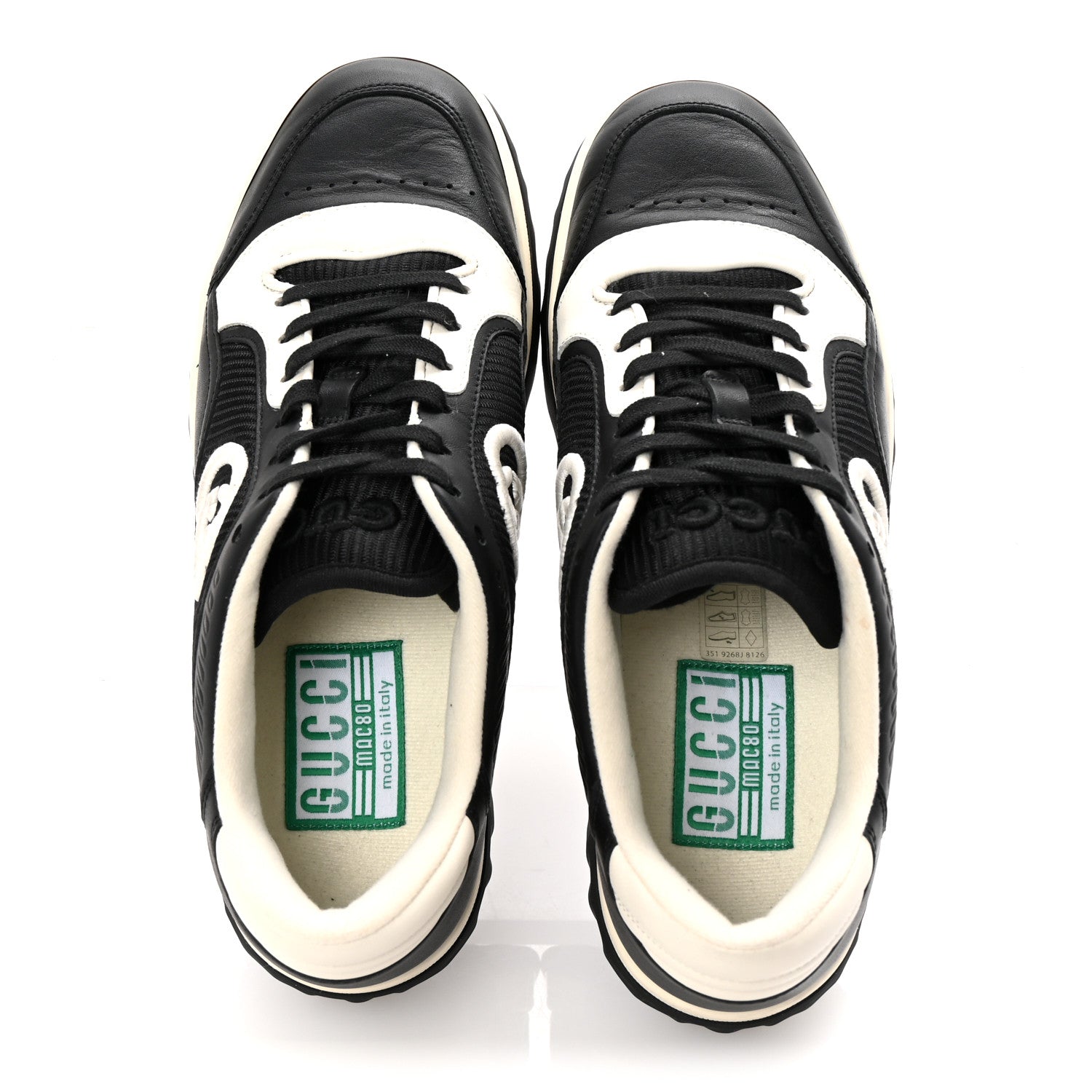 Gucci Dali Soft Calfskin Womens Mac80 Sneakers 40 Black White 2 of 8