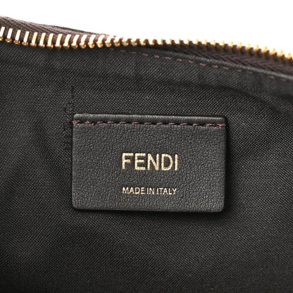 Fendi Fabric Jacquard Vitello Grace FF 1974 Small Fendigraphy Hobo Bag Tobacco Moro Ebano 5 of 11