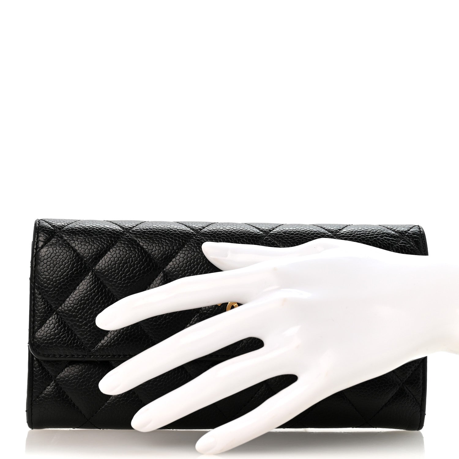 Chanel Caviar Quilted Large Flap Wallet Black 2 of 12