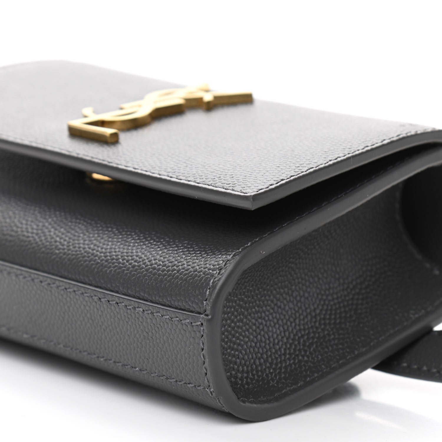 Saint Laurent Grain De Poudre Monogram Kate Belt Bag Storm 9 of 9