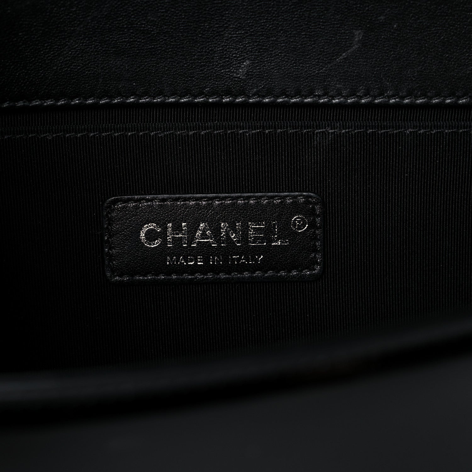 Chanel Patent Glitter PVC Chevron Quilted Medium Boy Flap Black Silver 15 of 15