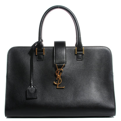 Saint Laurent Smooth Calfskin Medium Monogram Cabas Black 1 of 10