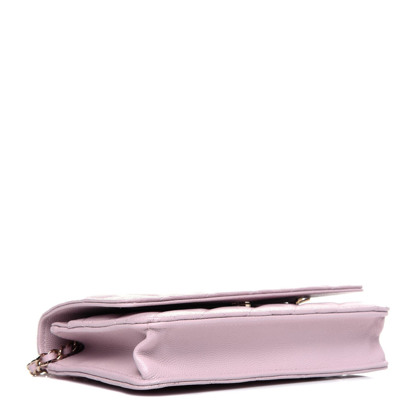 Caviar Quilted Wallet On Chain WOC Light Pink