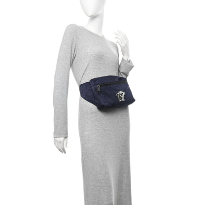 Versace Jacquard Barocco Medusa Belt Bag Blue 2 of 9