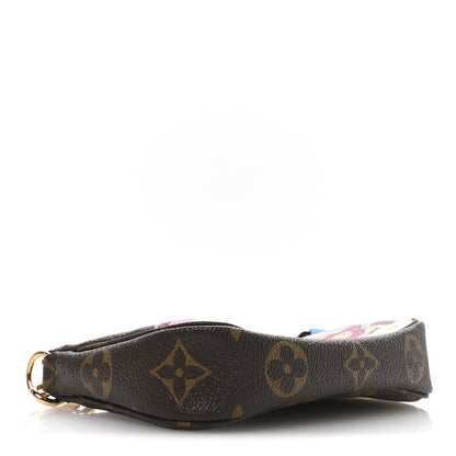 Louis Vuitton Monogram 2022 Christmas Animation Tokyo Mini Pochette Accessories Blue 4 of 8