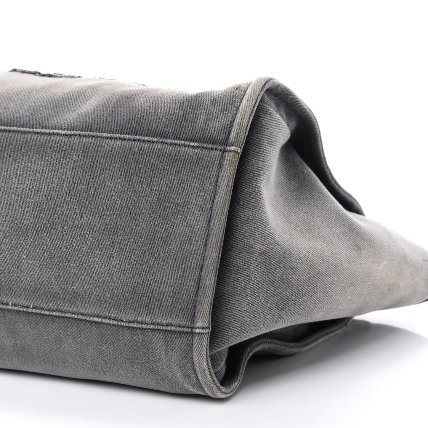 Canvas Sequin Medium Deauville Tote Charcoal