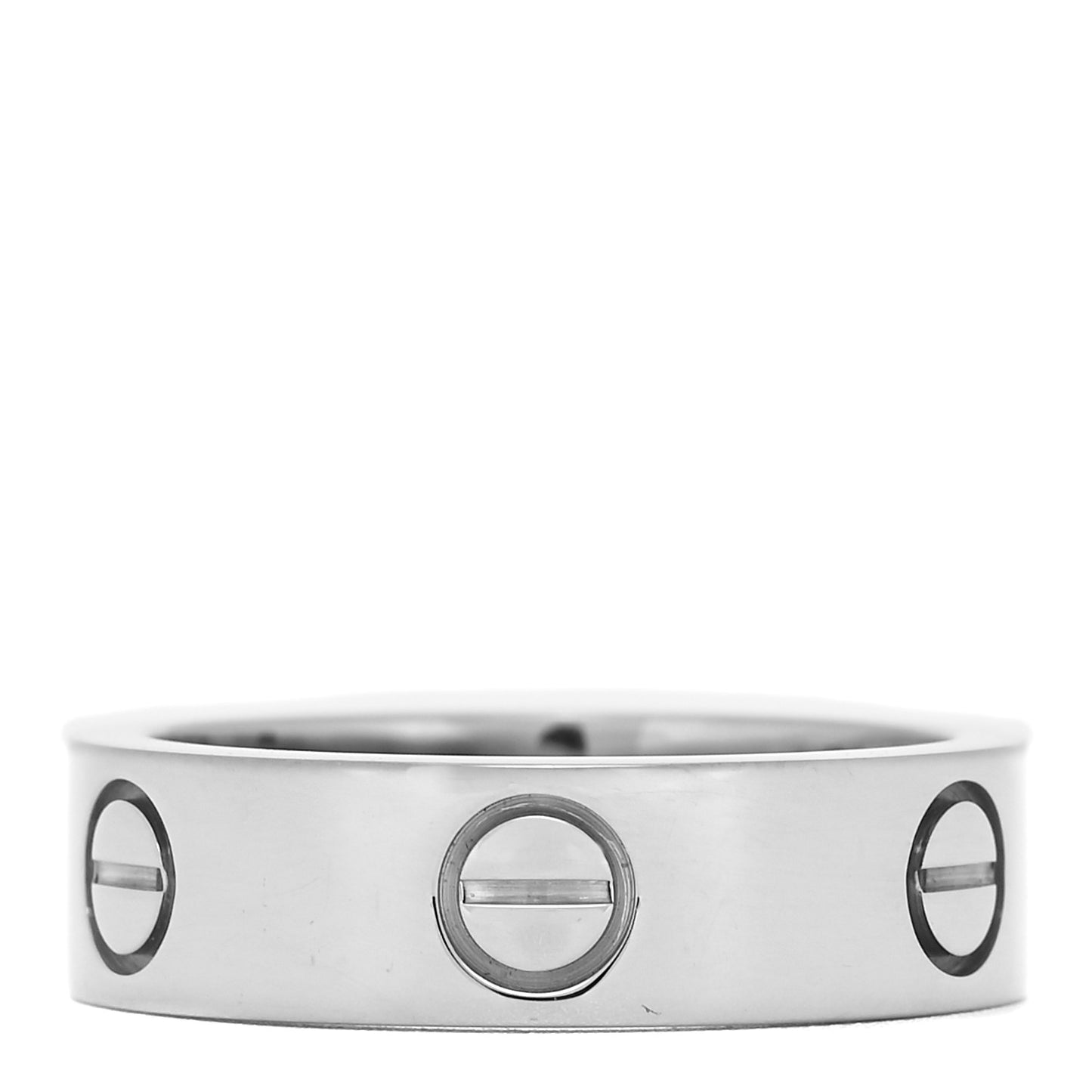 18K White Gold 5.5mm LOVE Ring 53 6.25
