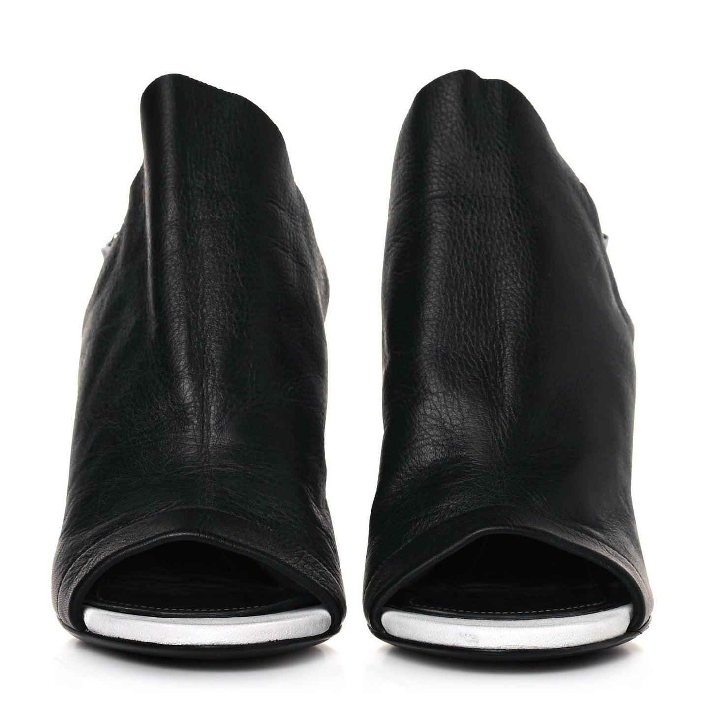 Veau Papier Wedge Sandals 41 Black White