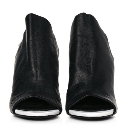 Balenciaga Veau Papier Wedge Sandals 41 Black White 2 of 11