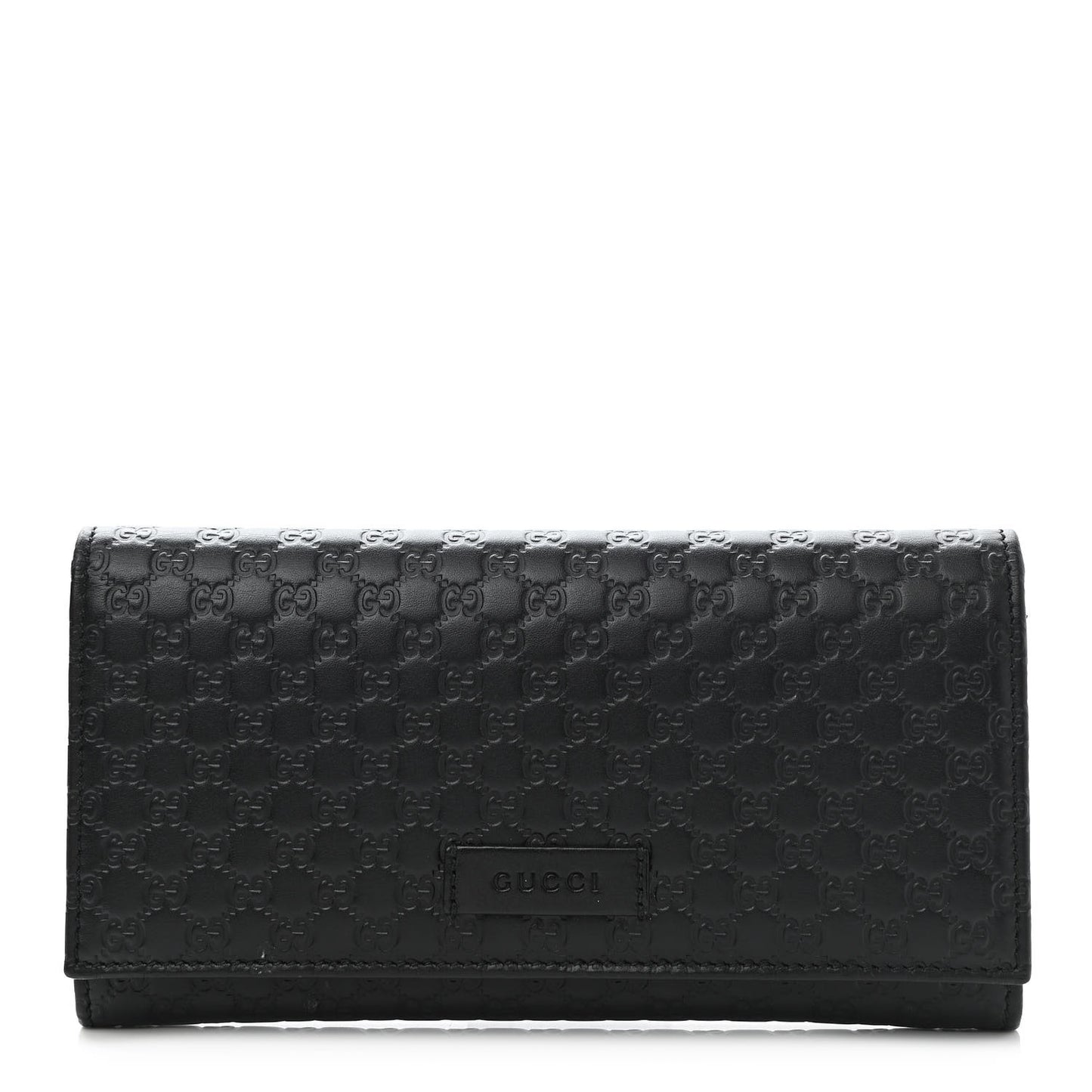 Soft Microguccissima Continental Wallet Black
