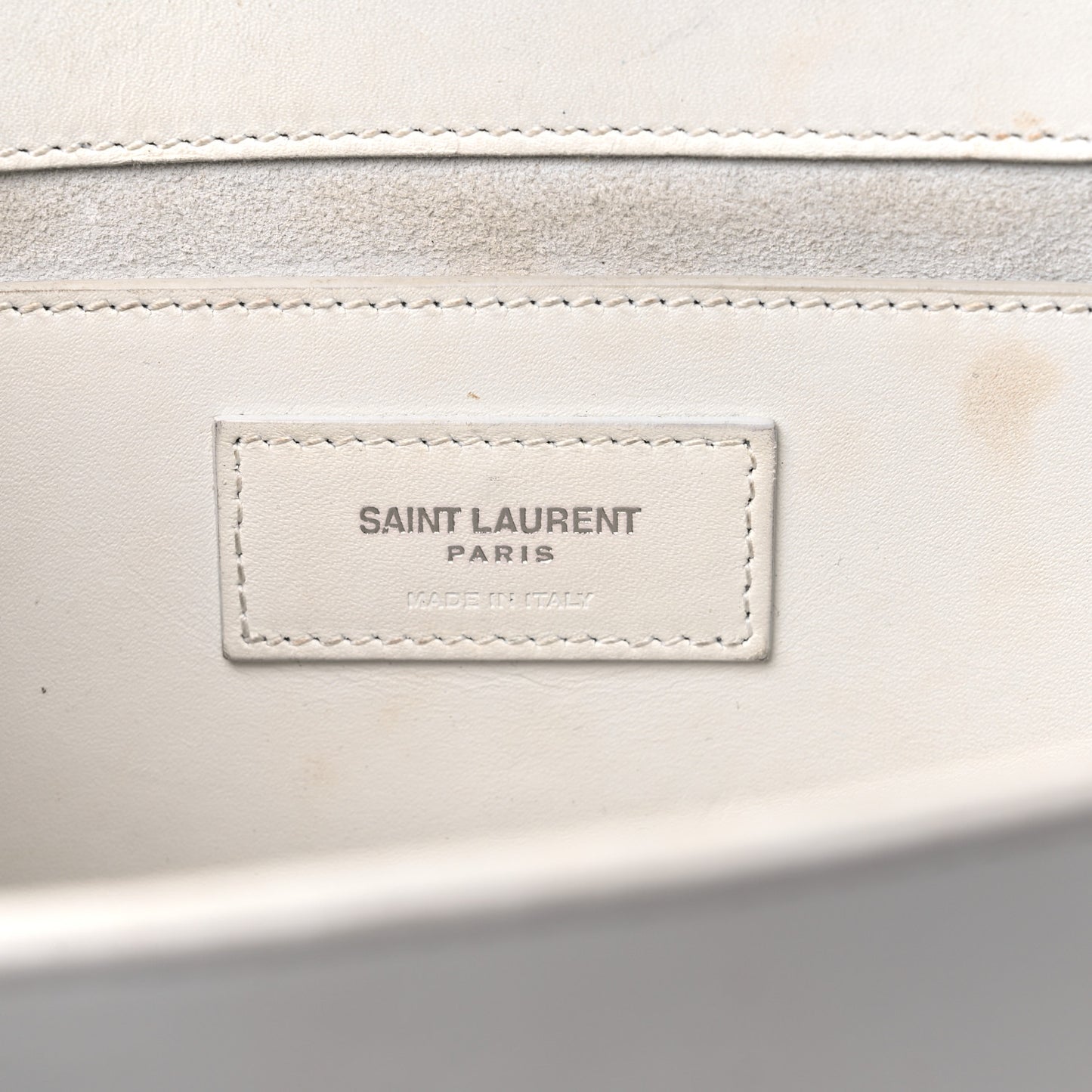 Smooth Calfskin Medium Classic Monogram Kate Tassel Satchel White