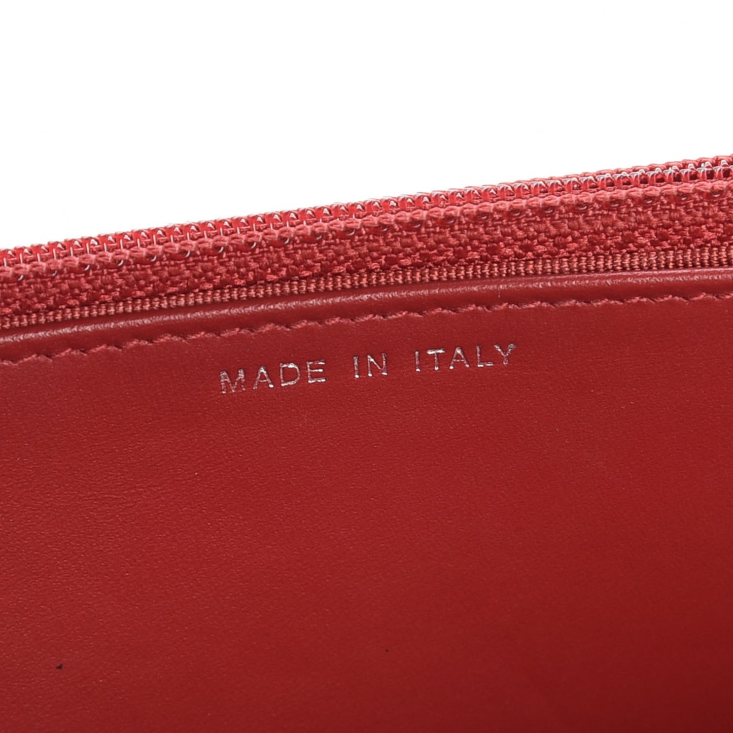 Caviar Quilted Wallet on Chain WOC Red