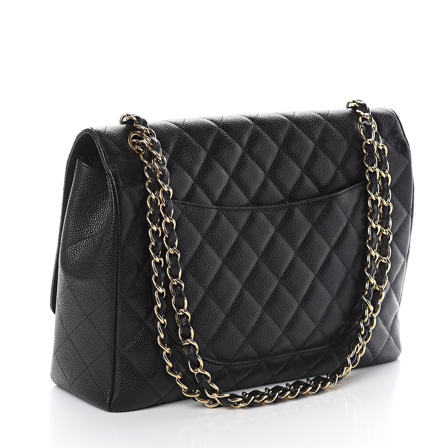 Chanel Caviar Quilted Maxi Single Flap Black 2 of 9