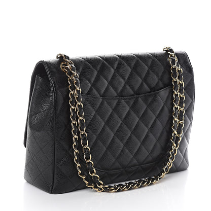 Chanel Caviar Quilted Maxi Single Flap Black 2 of 9