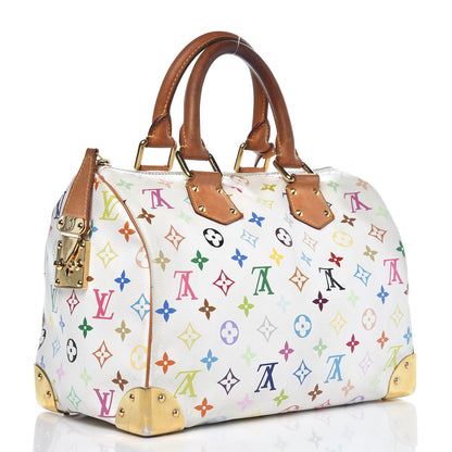 Louis Vuitton Monogram Multicolor Speedy 30 White 3 of 16