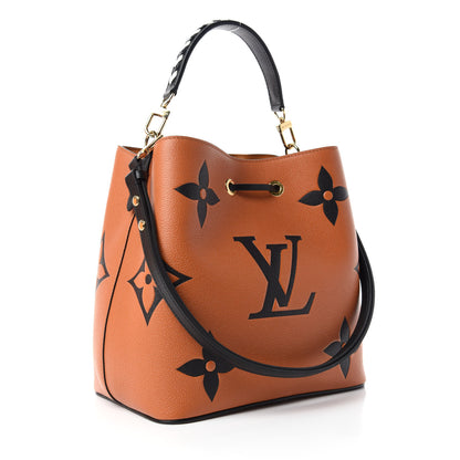Louis Vuitton Empreinte Monogram Giant Crafty Neonoe MM Caramel Black 3 of 11