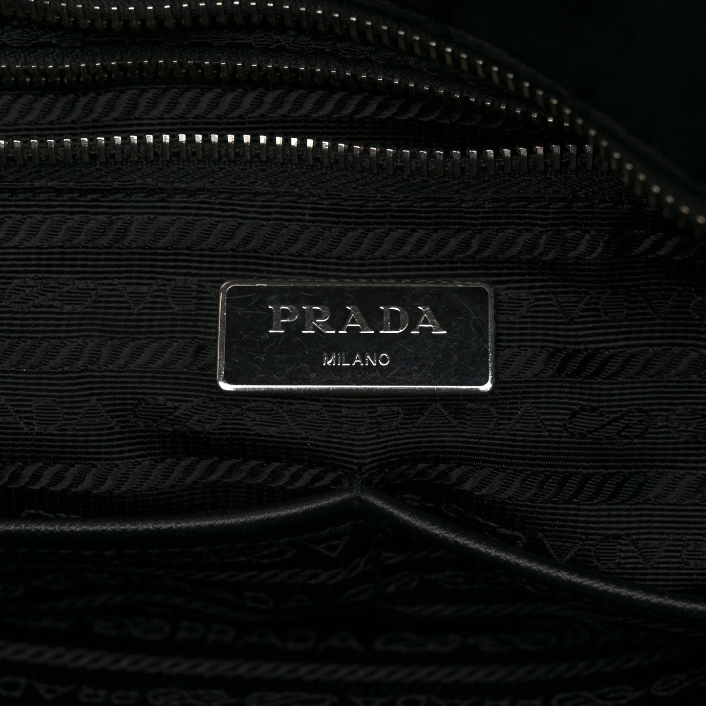 Tessuto Nylon Vela Diaper Bag Black