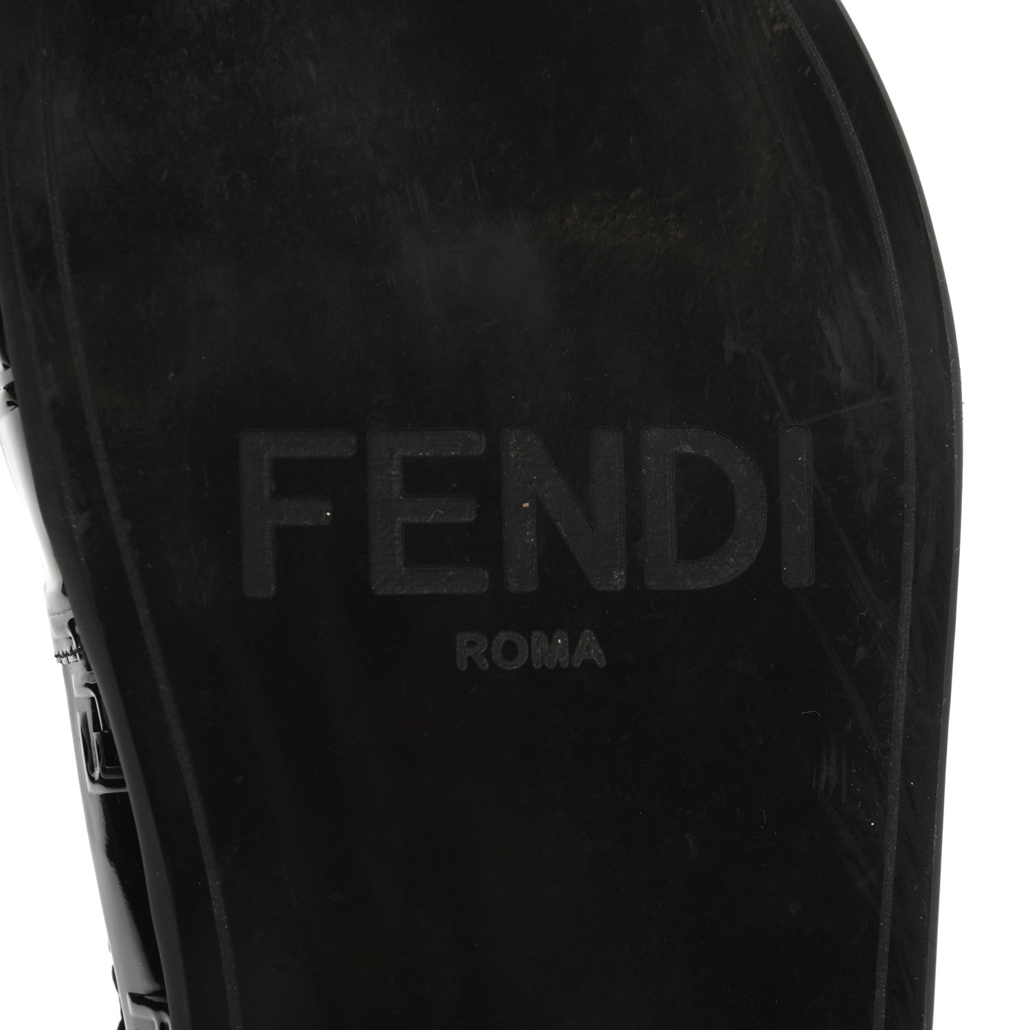 Fendi Raffia Rubber FF Woven Reflections Crisscross Slide Sandals 44 Black 5 of 6