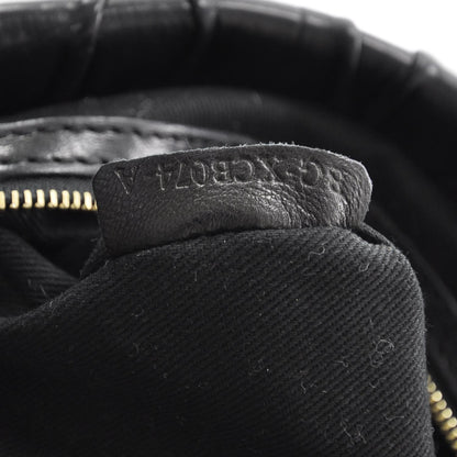 Valentino Garavani Nappa Leather Jardin Rose Framed Duffel Black 8 of 9